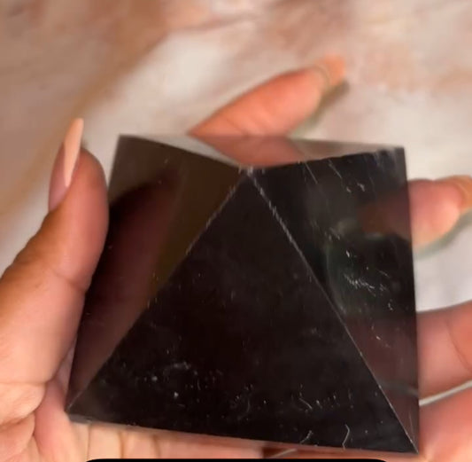 Black tourmaline pyramid