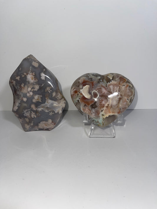 Black flower agate flame