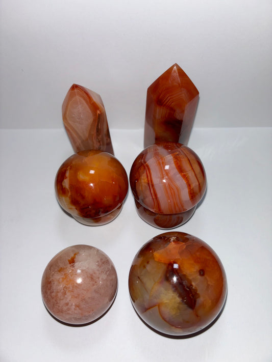 Carnelian sphere left