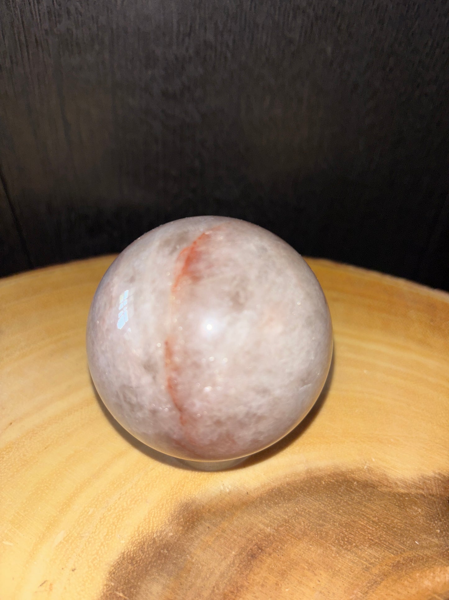 Fire quartz sphere