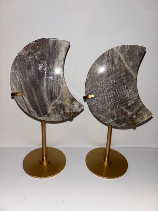 Belomorite Moonstone moon on stand