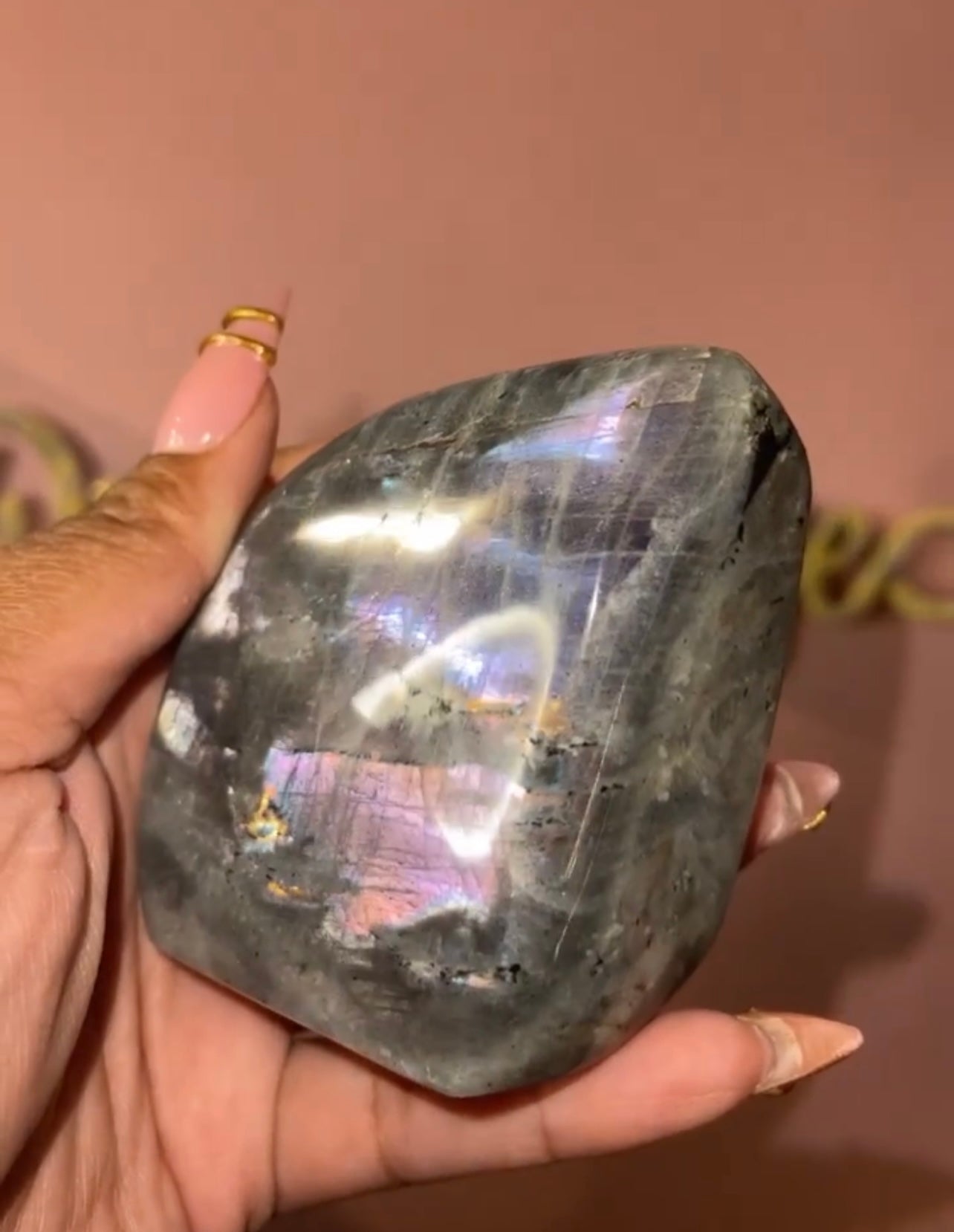 Labradorite purple flash freeform
