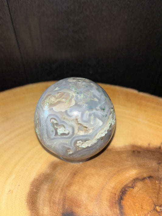 Moss agate sphere