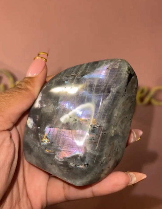 Labradorite purple flash freeform