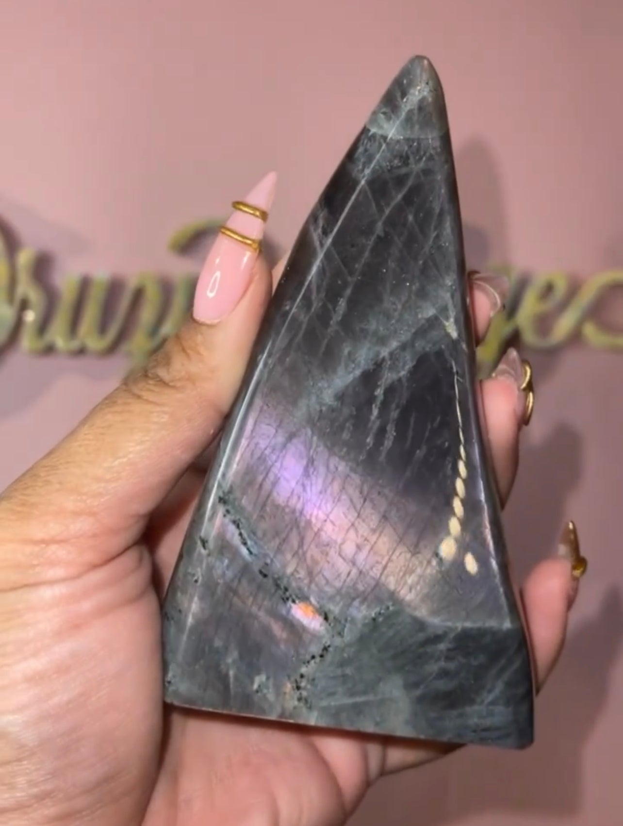 Labradorite purple flash freeform